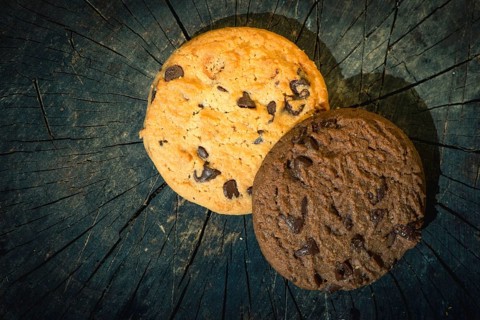 Biscuits on wood. Day light