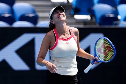 MELBOURNE, AUSTRALIA - JANUARY 10: Iva Majoli of Croatia partners Mansour Bahrami of France in the
