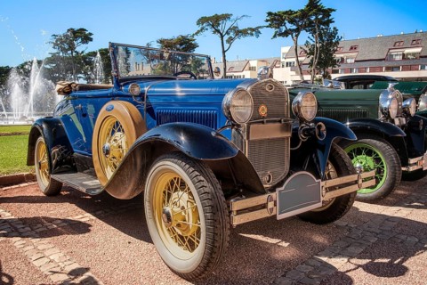 Lisbon, Portugal - Sep 29, 2024: View of classic Ford Model A or A-Model Ford or the A and A-bone