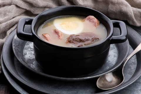 The sour soup made of rye flour