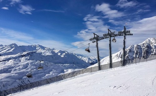 Very steep slope in the St.Christoph in Austria
