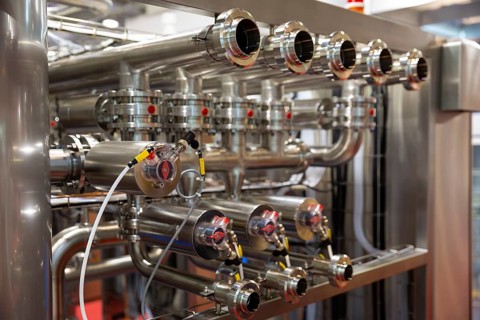 Industrial cleaning system pipes. Sustainable industrial cleaning, deposit and slime removal