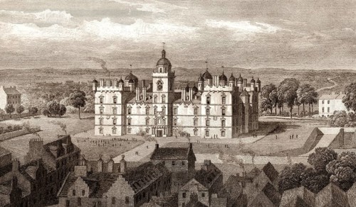 Heriot's Hospital, from the Castle hill, Edinburgh, Scotland, 19th century, from Modern Athens by