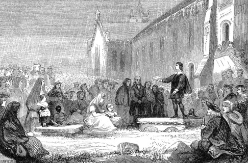 John Henry Livingston, of Ancrum, 1603-1672, preaching at Shottskirk or Kirk O' Shotts Parish