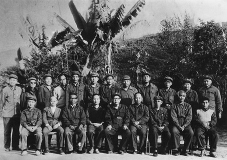 Front row, left to right: Pe Htaung, Ye Tun, Tin Yee, Khin Maung Gyi, Thakin Ba Thein Tin, Myo
