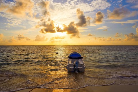 Riviera Maya sunrise in Caribbean Mayan Mexico