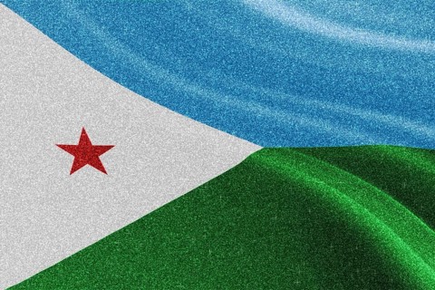 Djibouti glitter flag, national flag, glittering flag sparkle background