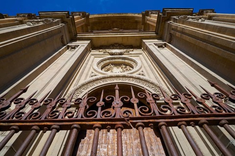 Granada Cathedral facade in Spain Andalusia