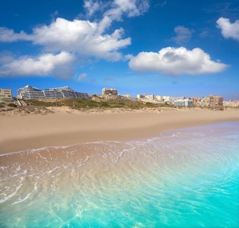 Arenals del Sol Beach in Elche Elx of Alicante in Costa Blanca at Spain