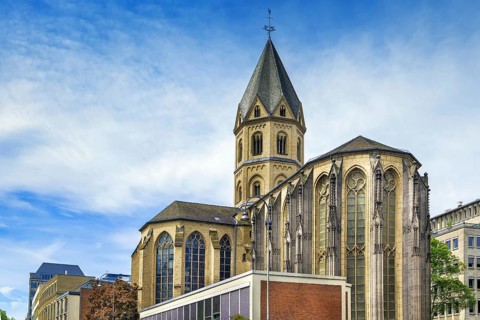 St. Andrew is a 10th-century Romanesque church located in the old town of Cologne, Germany, Europe