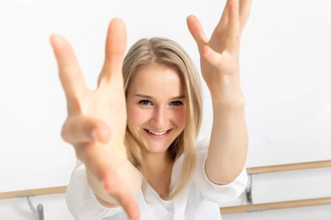 An image of a female dancer in action