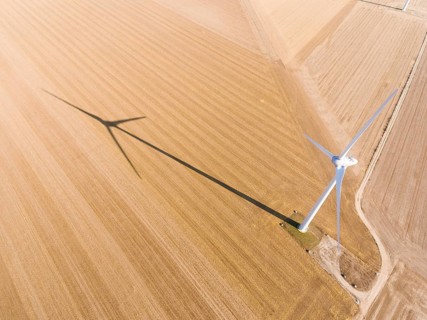Wind generator, Oysonville, Centre-Val de Loire, France, Europe