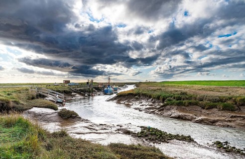 Steeping River, Gibraltar point, Lincolnshire, England, United Kingdom, Europe