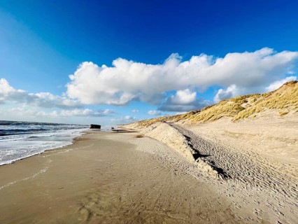 Sandy beach beach on the Danish North Sea