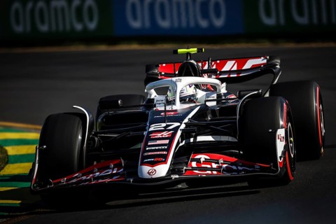 MELBOURNE, AUSTRALIA, MARCH 22: Nico Hulkenberg of Germany drives the Haas F1 VF-24 Ferrari during