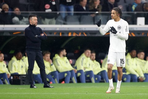 Football, Europa League, Round of 16 second leg, 2024/2025, Eintracht Frankfurt vs. Ajax Amsterdam,