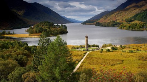 Europe, Scotland, Great Britain, England, Landscape, Glenfinnan Monument, Glenfinnan