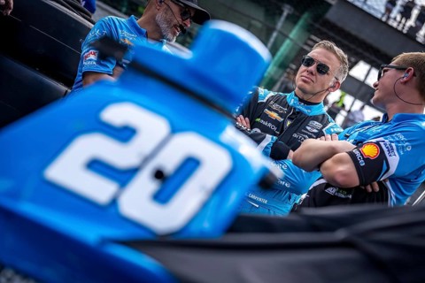 ED CARPENTER (20) of Indianapolis, Indiana prepares to qualify for the 108th Running of the