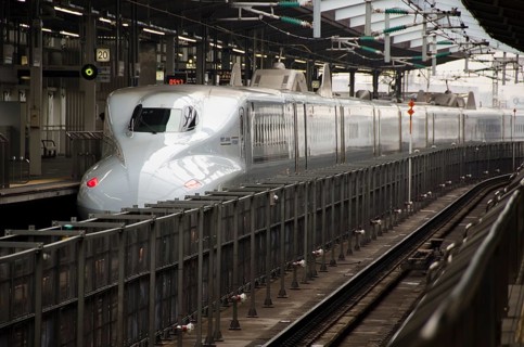 Kyushu Shinkansen at the Shin-Osaka Station in Osaka, Japan, Osaka, Japan, Asia
