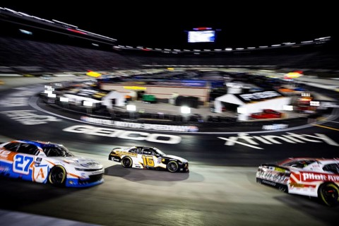 AJ ALLMENDINGER (16) drives on track during the Food City 300 at Bristol Motor Speedway in Bristol