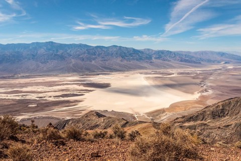 Great view from Dante's View over the Badwater Basin, Death Valley in the USA