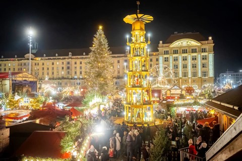 The Dresden Striezelmarkt is a Christmas market in Dresden. It has been held in Advent since 1434,