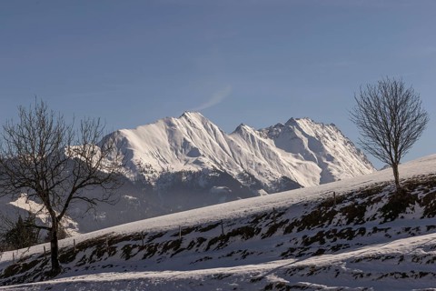 Landscape panorama, Winter, Pinzgau, Mountains, Steinernes Meer