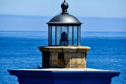 Bell on the roof of church, photo as a background, in north spain, galicia, spain