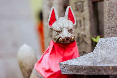 Kyoto, Japan - May 15 2019: Fushimi Inari Shrine in Kyoto, Japan. One of the largest tourist