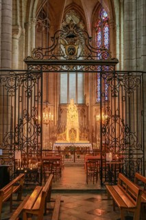 Saint-Etienne Cathedral, first Gothic cathedral, Sens, Burgundy, Yonne department,