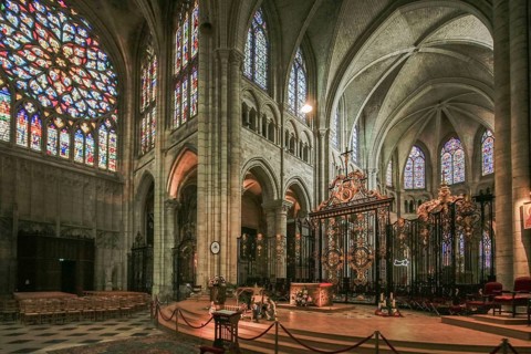 Saint-Etienne Cathedral, first Gothic cathedral, Sens, Burgundy, Yonne department,