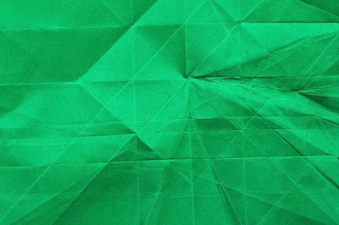 Crumpled paper green texture