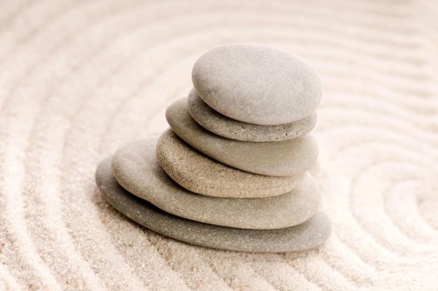 Zen. Stone and sand, poland