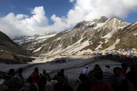 Tent, amarnath yatra, Jammu Kashmir, India, Asia
