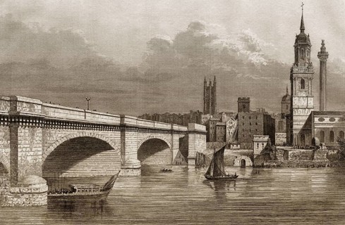 Kingston Bridge, London, England, 19. Jahrhundert