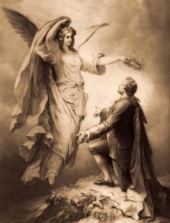 Goethe's Muse, Johann Wolfgang von Goethe, a German poet, after Wilhelm von Kaulbach