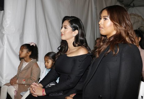 Vanessa Bryant, Natalia Diamante Bryant, Capri Kobe Bryant and Bianka Bella Bryant at Kobe Bryant