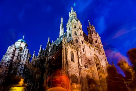 One of the city's landmarks is St Stephen's Cathedral in Vienna Austria