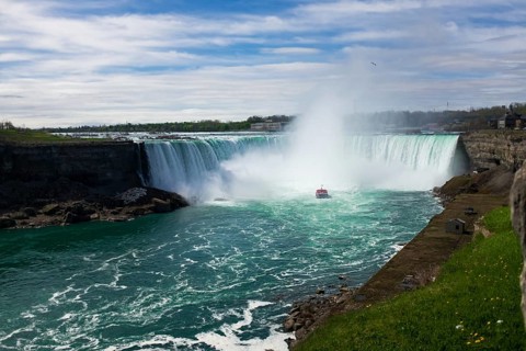 The Horseshoe Falls in Niagara Falls, Ontario, Canada, North America