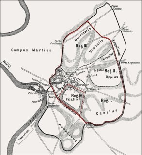 Roma quadrata, the original pomerium of the ancient city of Rome