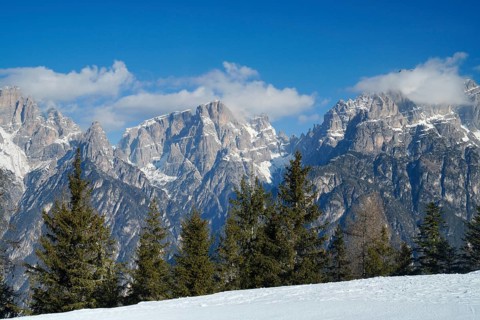 Sesto Dolomites, Dolomites, Eastern Alps, winter, ski, Auronzo di Cadore, Veneto region, Belluno