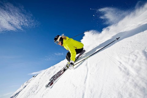 Skier in action, man, 35, 40, years