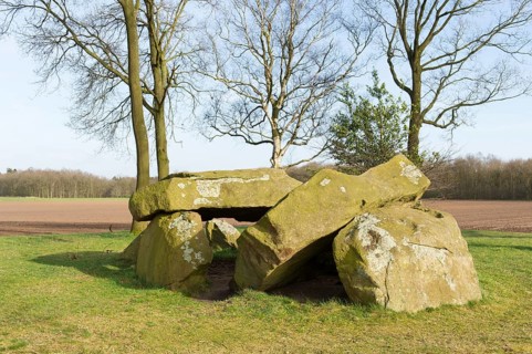 Typical old Dutch grave a hunebed