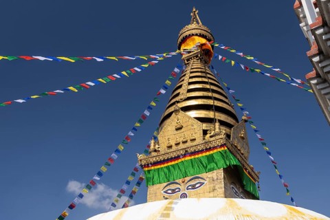 Swayambhunath, Swayambhu Mahachaitya, sometimes called the Monkey Temple, the Swayambhu stupa, one