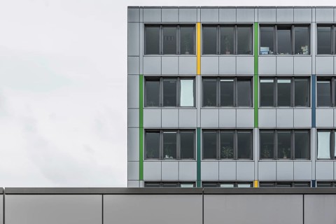 Trier, Rhineland-Palatinate, Germany, 04 15 2019, Abstract rectangular view of modern office