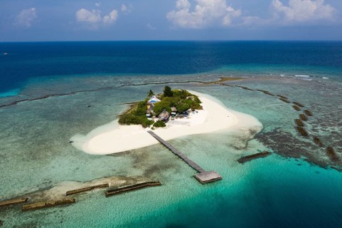Private island Vaagali, South Male Atoll, Indian Ocean, Maldives, Asia