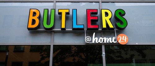 Butlers home24 brand lettering, Cologne, Germany, Europe