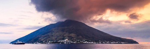 Volcano Stromboli Archipelago Eolie Sicily Italy