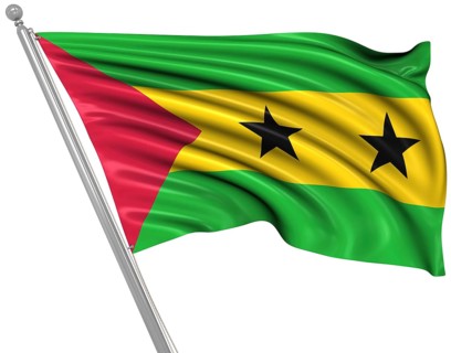 Flag of Sao Tome and Principe, This is a computer generated and 3d rendered image