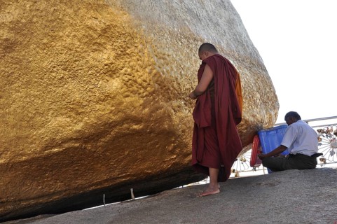 Golden rocks in myanmar